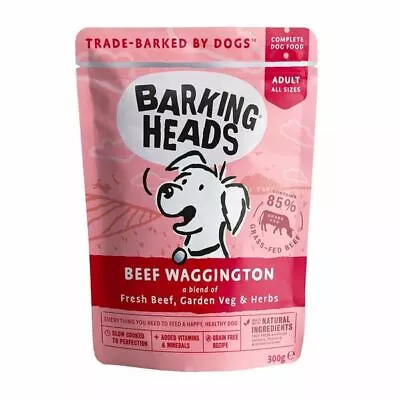£7.89 • Buy Barking Heads Wet Dog Food - Beef Waggington - 85% Natural, Grass-Fed Beef 300g