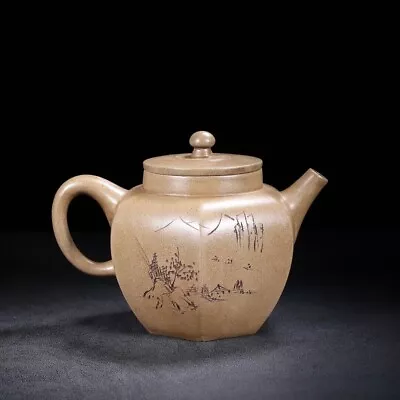 Chinese Yixing Zisha Clay Handmade Exquisite Teapot（八方 底款：福亨真记） • $186.99