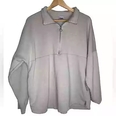 PINK VICTORIA’S SECRET Women's Sweatshirt Medium Half Zip Embroidered Back  • $19.98