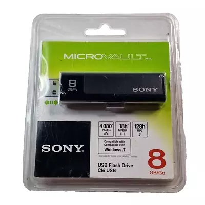 Sony Micro Vault Tm/mc 8gb USB Flash Drive USB 2.0 Compatible New In Sealed Pack • $16.34