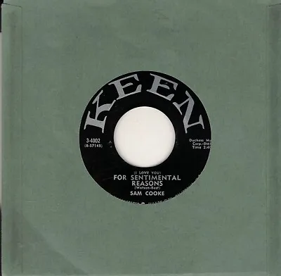 Keen Record Sam Cooke I Love You For Sentimental Reasons  VG++ • $10