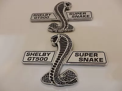 Mustang Shelby Gt500 Svt Super Snake Cobra Gt Emblem Badge Fender New 2pc • $42.99