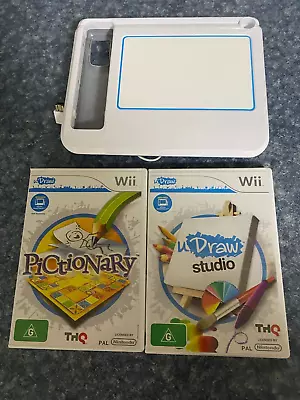 Nintendo Wii UDraw Studio Tablet Bundle With 2 Games • $35