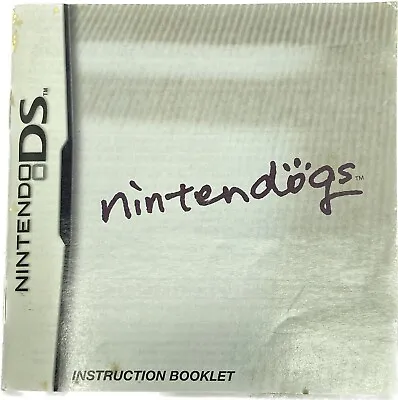 Nintendogs (Nintendo DS) MANUAL ONLY - NO GAME Replacement Instructions Booklet • $6.57