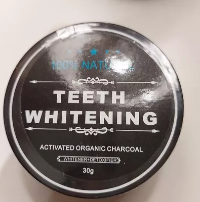 New Sealed Charcoal Teeth Whitening 100% Natural Activated Organic Charcoal 30g • £20.50