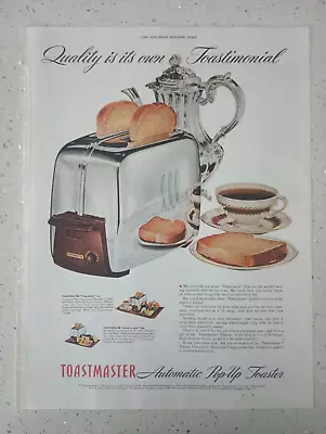 1950 Toastmaster Vintage Print Ad Toaster Mcgraw Electric Advertisement N1850133 • $13