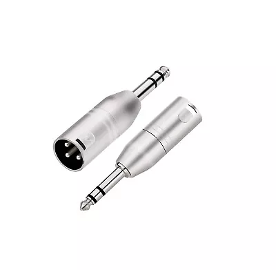 TRS To XLR Adapter Balanced Quarter Inch 6.35mm Male To XLR Male Adapters • £4.44