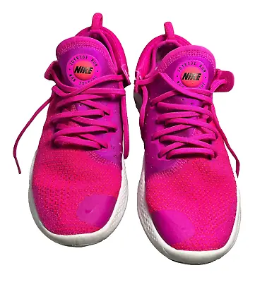 Nike Joyride Run Flyknit Fire Women's Running Tennis Shoes Pink And White Size 9 • $25