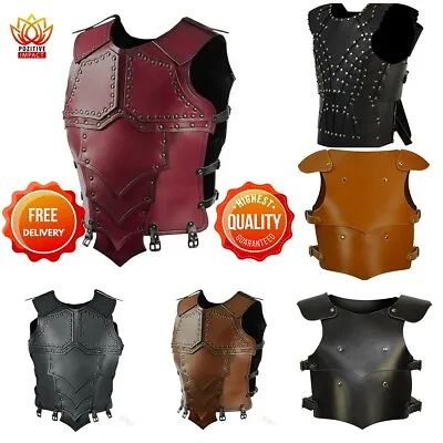 Historic Viking Gladiator Leather Armor Medieval Leather Chest Vest Renaissance • $56.86