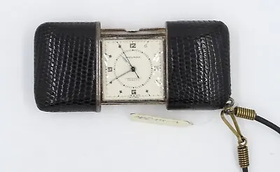 Pocket Watch Movado Ermeto Manual Winding Steel And Skin • $1896.24