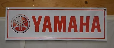 YAMAHA BANNER SIGN DECAL RACING MOTORCROSS Red Mechanic Parts Advertising 10day • $31.99