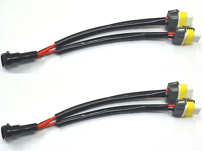Splitter Wire Ceramic C 880 H27 Two Harness Fog Light Socket Plug Connector Lamp • $13.95