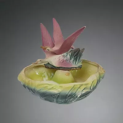 Vintage McCoy Flying Mallard Duck Planter Birdbath 1950s Pink Green Shallow READ • $34.99