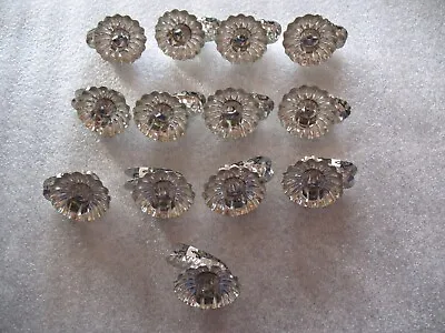 $15 • Buy Christmas Tree Tin Metal Clip Candle Holders, Silver, Pine Cone, 13 Pcs