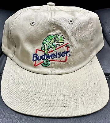 Vinatge Budweiser Chameleon Snap Back Hat 90's (NEW) (RARE) • $19.99