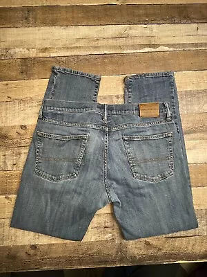 Lucky Brand Men 36 X 32 Blue Jeans 221 Straight Dark Denim Distressed Tag 34x32 • $17.99