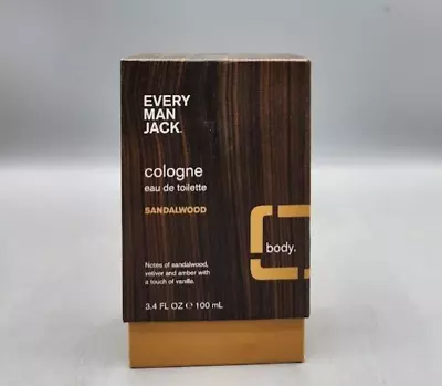 Every Man Jack SANDALWOOD Men's Cologne- Amber Vetiver Vanilla 3.4oz - • $139.99