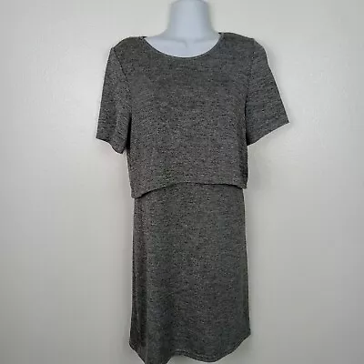 Minkpink Dress Women's XS Gray Layered Short Sleeve • $17.79