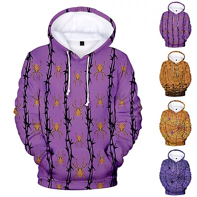 Men's Halloween Pumpkin 3D Hooded Sweater Men's Loose Casual Hoodie Long Sleeve • $23.99