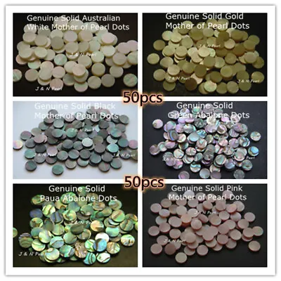 50pcs1.5-12mm Abalone & Mother Of Pearl Inlay Dots For Guitar Banjo Ukulele • $12.74