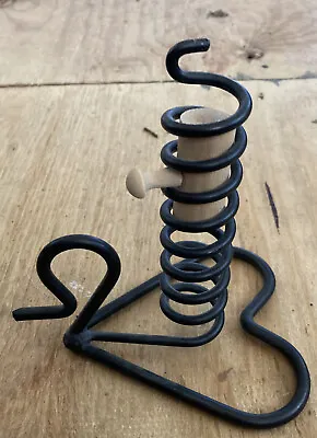 Vintage Cast Iron Spiral Coil Courting Candle Holder • $23