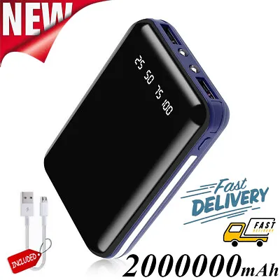 $26.99 • Buy 2000000mAh Power Bank Fast Charger Battery Pack Portable USB For Mobile Phone