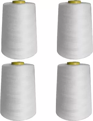 £7.89 • Buy Overlocking Thread Polyester Industrial Sewing Machine 5000 Yard - 4 Cones UK ✔