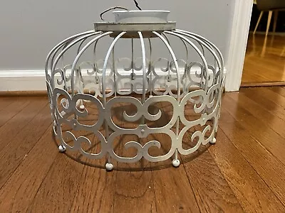 ✨mid-century Modern Arthur Umanoff Ceiling Mount Metal Whitescroll Light Fixture • $39.99