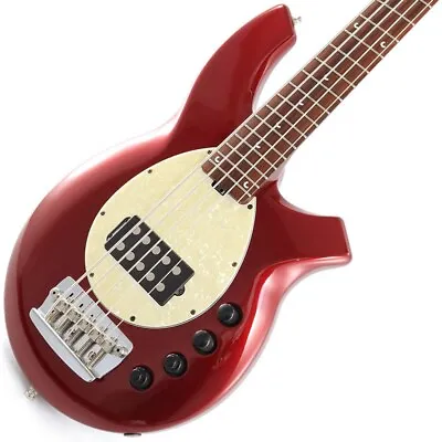 Used MUSICMAN BONGO 5 H W/Piezo (Candy Red) '03 4.41kg Electric Bass Guitar • $1927.68