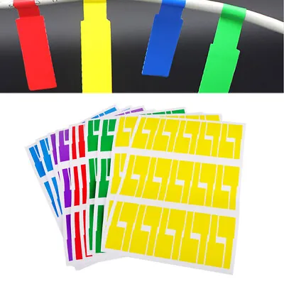 300x 10 Sheets Self-adhesive Cable Labels Identification Markers Tags Sticker Le • £10.75