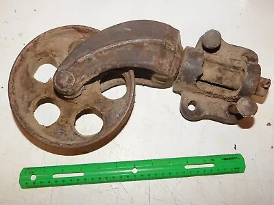 VINTAGE Railroad  Cart Front Or Rear 181 SWIVELING Steer Wheel  #2 • $65