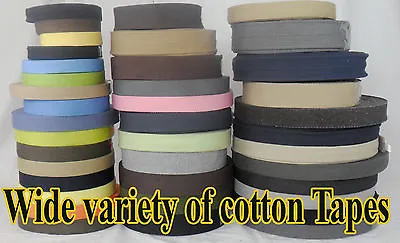 20mm Cotton Strong Heavy Duty Canvas Tape Belt Strap Bag Handles Border Craft • £4.29