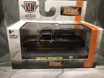 1/64 M2 5.0 Coyote 1969 Ford Ranger Pickup Truck Black Red Stripes • $15.99