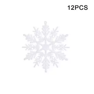 12Pcs Christmas Snowflake Ornaments Hanging Pendant Xmas Tree Party Home Decors • $12.34