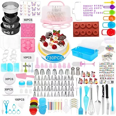 Cake Decorating Kit 730 Pcs Cake Pop Kit Cake Decorating Supplies With Cake ... • $138.38