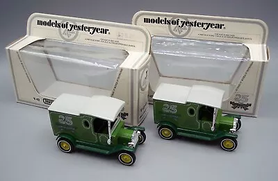 TWO “MATCHBOX” YESTERYEAR Y-12 **25th ANNIVERSARY** FORD ISSUES 2 And 3 MIB • $9.95