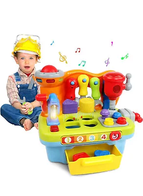 Baby Musical Workbench Toys Tool Bench Set For 1 2 Year Old Boys Tool 12 • £25
