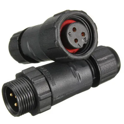 IP68 3/4/5/6 Pins Assembled Waterproof Electrical Cable Connector Plug Socket • £4.78