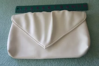 Vintage White Envelope Style Bag -  Clutch Or Shoulder. • $12.50