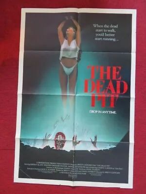 The Dead Pit  Folded Us One Sheet Poster Jeremy Slate Cheryl Lawson 1989 • £24.85