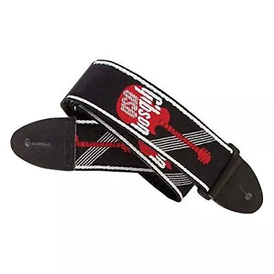  GIBSON ASGG-600 2  Woven Strap With Gibson Logo-Red Guitar Strap • $44.84