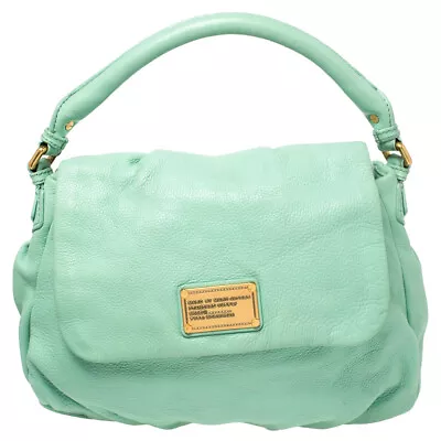 Marc By Marc Jacobs Green Leather Classic Q Lil Ukita Top Handle Bag • $231