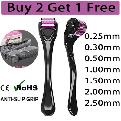 $11.68 • Buy 0.25mm-2.5mm 540 Titanium Microneedle Derma Roller Dermaroller Micro Needle Skin