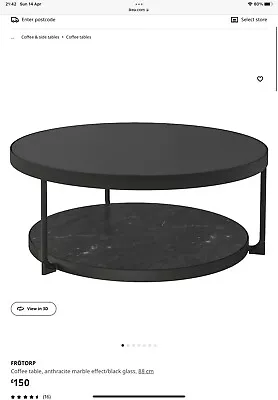 IKEA Frotorp Coffee Table Round 88cm • £80