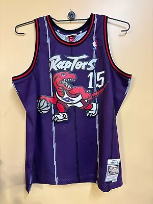 Vtg Toronto Raptors #15 Vince Carter 1998-99 Mitchell & Ness Jersey Purple XL • $49.95