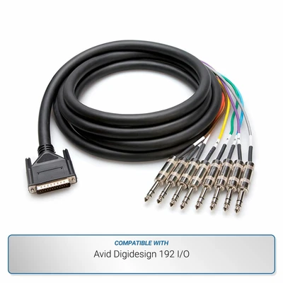 $77.95 • Buy Hosa DB25 To 1/4  TRS 8-Channel Snake For Avid Digidesign 192 I/O
