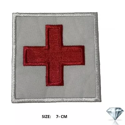 Medical Red Cross Embroidery Patch Iron Sew On Movie Comic Fashion Badge • £2.49
