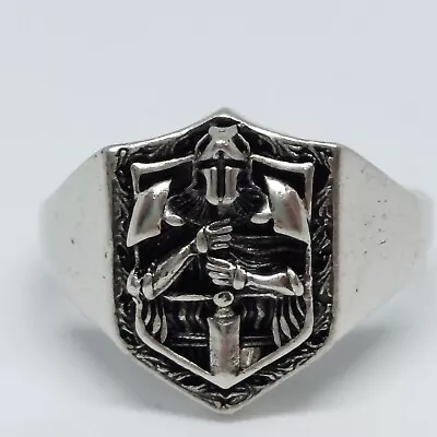 Crusader Knight Embossed Signet Rings For Men Medieval Knight Gift Souvenir • £8.99