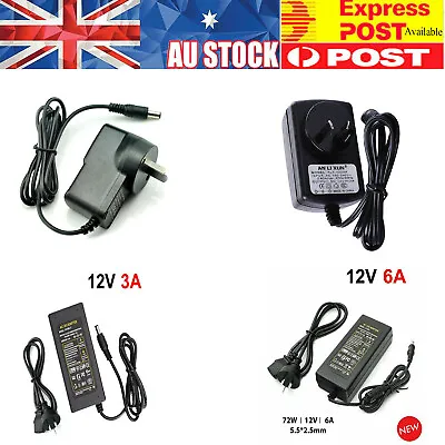 $14.99 • Buy Ac Dc 12v 1a/2a/6a Power Supply Adapter Charger For Camera/led Strip Light Cctv