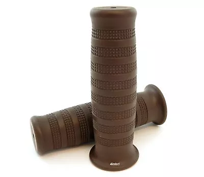 Magnum Grips - Cafe Brown - For 7/8  Bars Motorcycle Cafe Racer Custom • $8.95